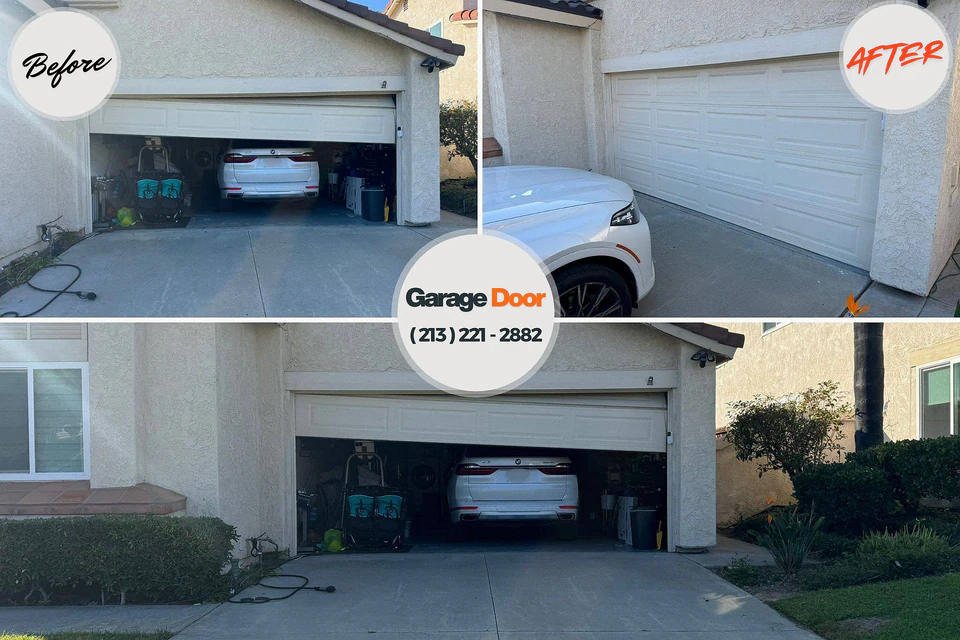 Before and after: garage door repair Pine Beach, NJ